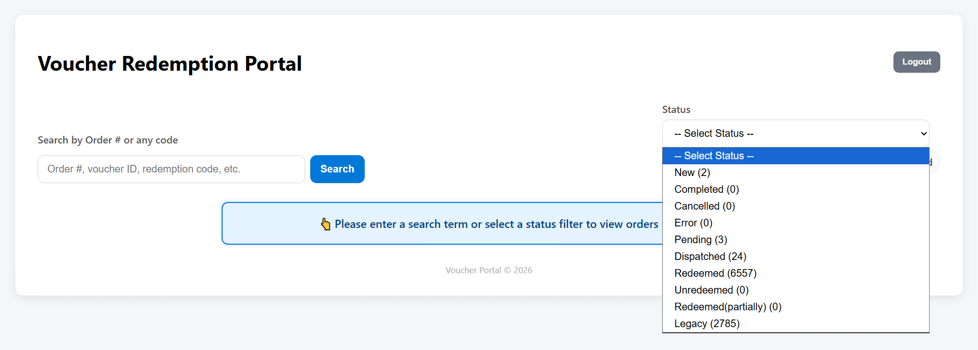 Staff facing UI, Voucher Redemption image 2